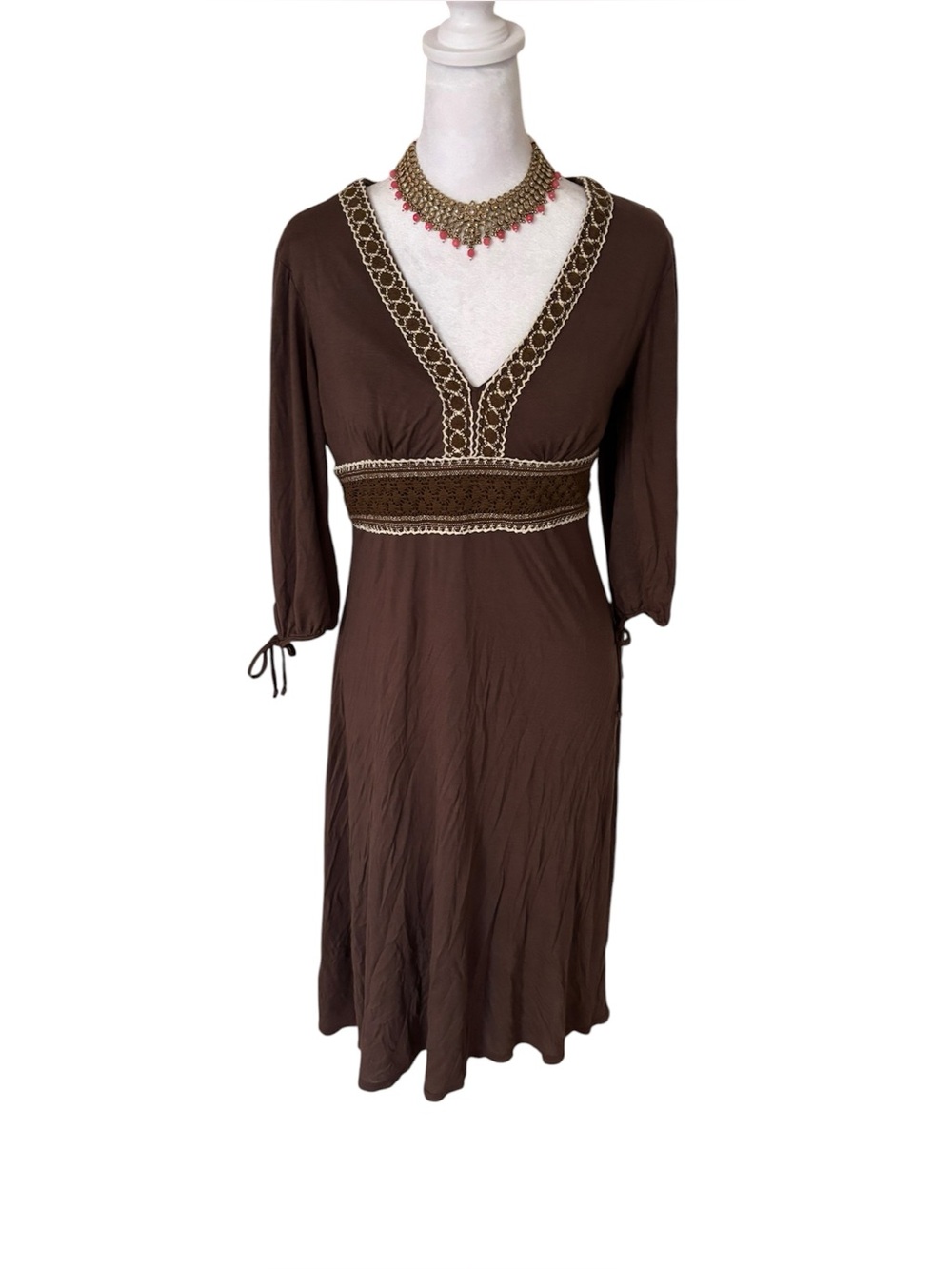 🤎 Y2K Boho Max & Cleo Brown Maxi Dress 🤎